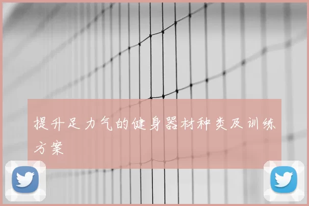 提升足力气的健身器材种类及训练方案